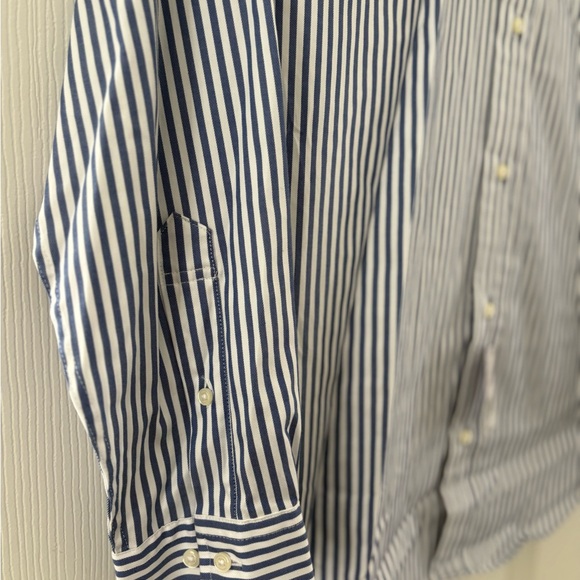 Brooks Brothers Navy and White Striped Shirt - Picture 5 of 6